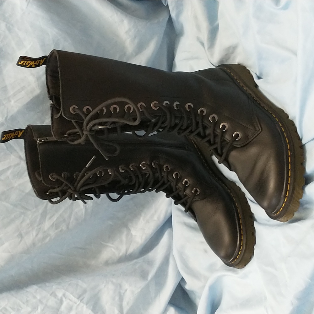 Dr. Martens Black Lace-Up Women's Boots - Picture 6 of 15